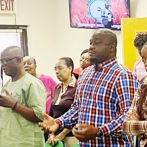 Members of RCCG Citadel of Hope during a worship gathering